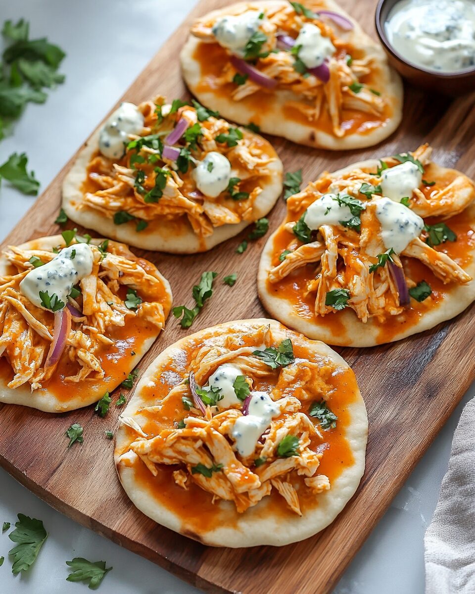 Easy Buffalo Chicken Flatbread