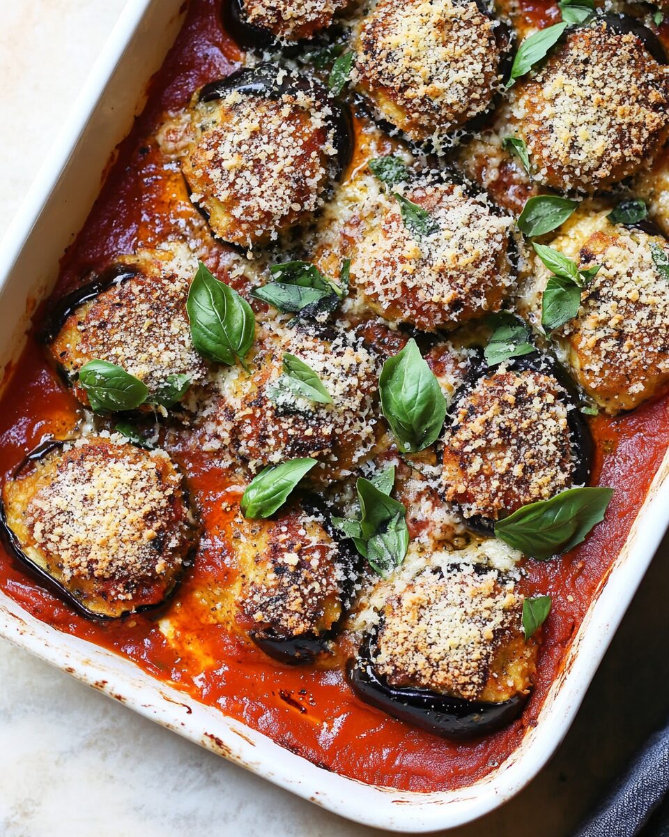 Eggplant Dumplings alla Parmigiana