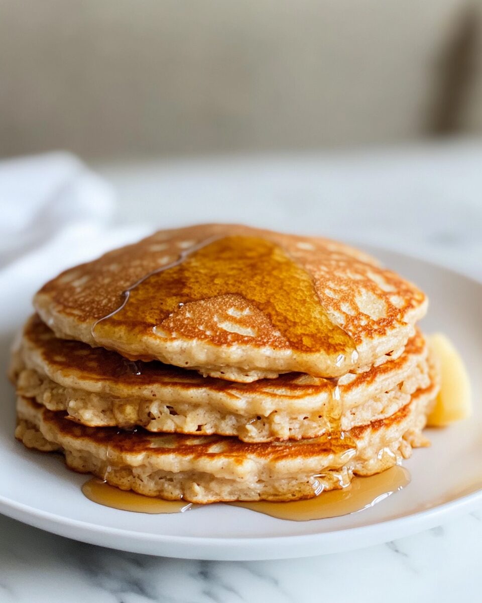 Healthy Oatmeal Apple Pancakes