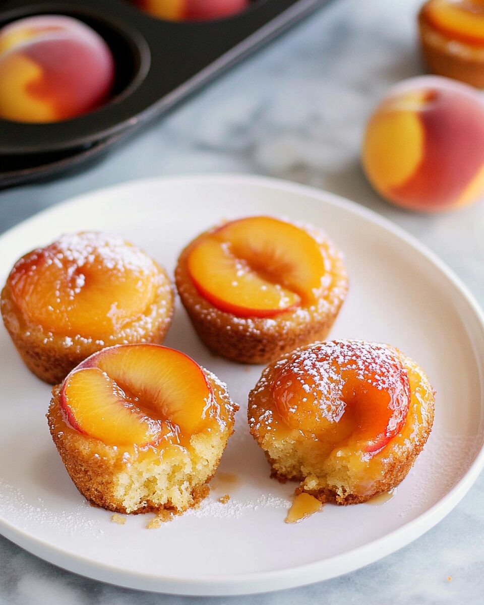 Peach Upside Down Mini Cakes