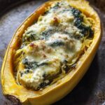 Spinach Artichoke Stuffed Spaghetti Squash