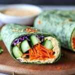 Veggie Spinach Wraps with Hummus