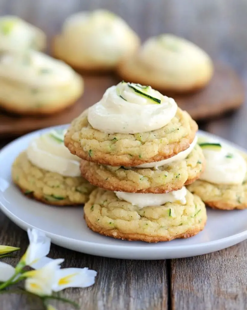 Zucchini Cookies with Cream Cheese Frosting