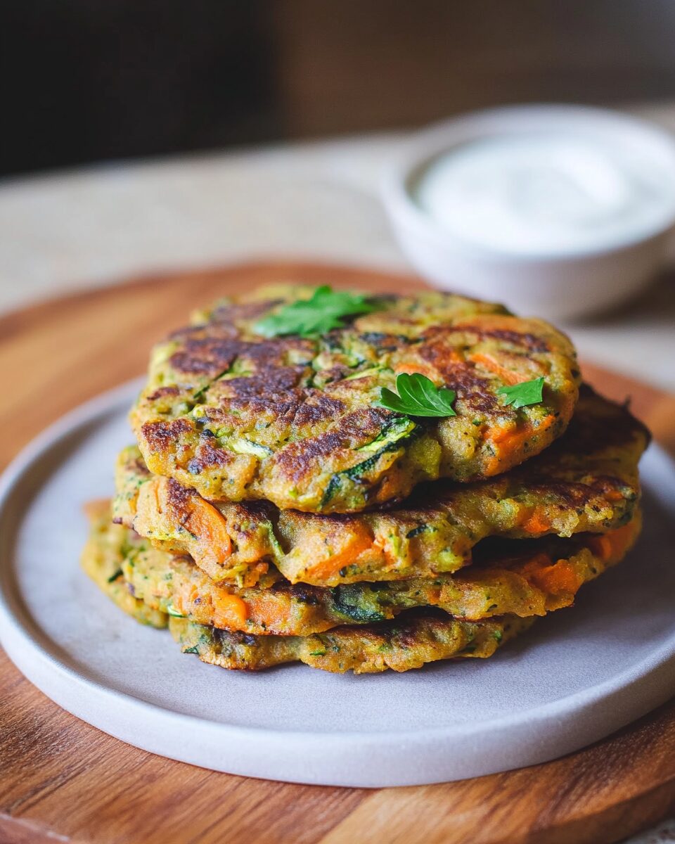 Zucchini Carrot Veggie Pancakes