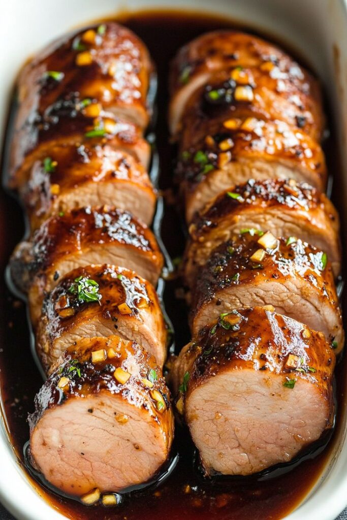 Honey Garlic Pork Tenderloin – Juicy, Flavorful, and Oven-Roasted to Perfection finished dish