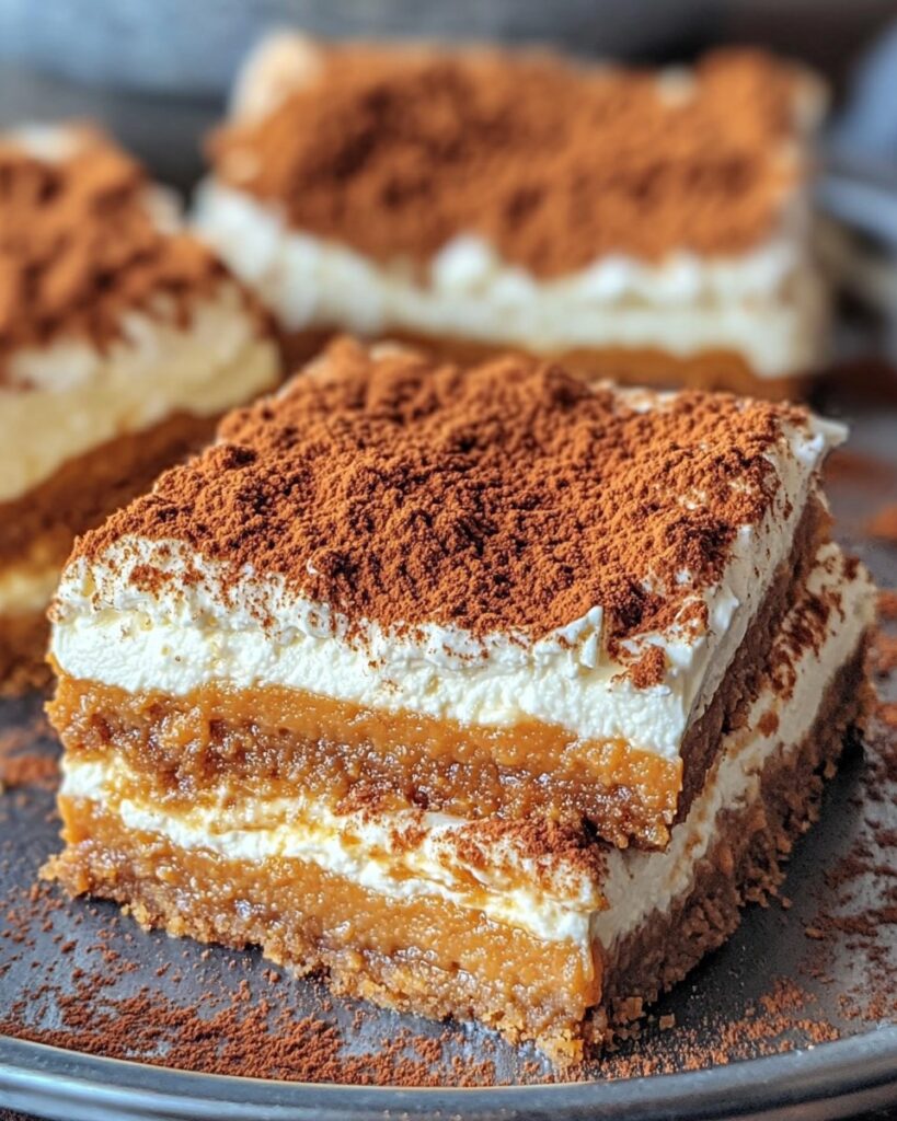 Pumpkin Cream Cheese Dream Bars finished dish