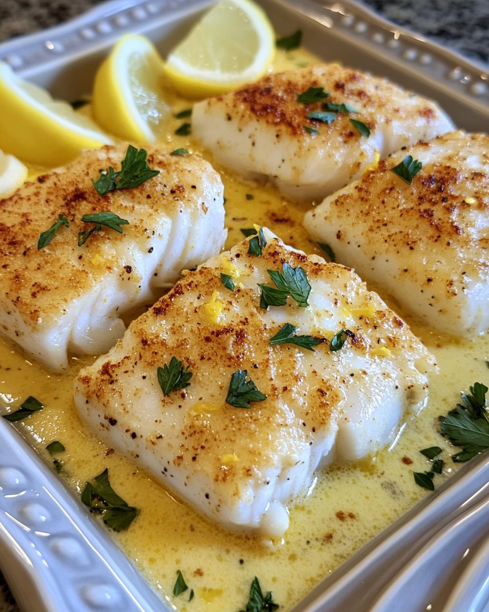 Baked Cod in Coconut-Lemon Cream Sauce