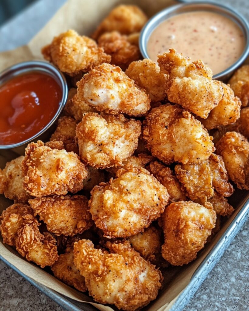 Homemade Popcorn Chicken finished dish