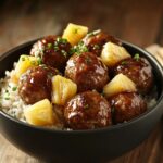 Sweet & Savory Pineapple Meatball Bowl