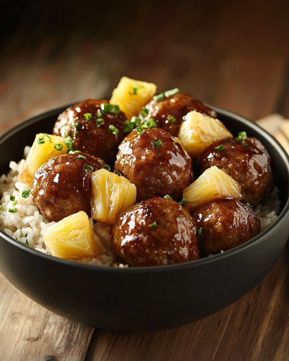 Sweet & Savory Pineapple Meatball Bowl