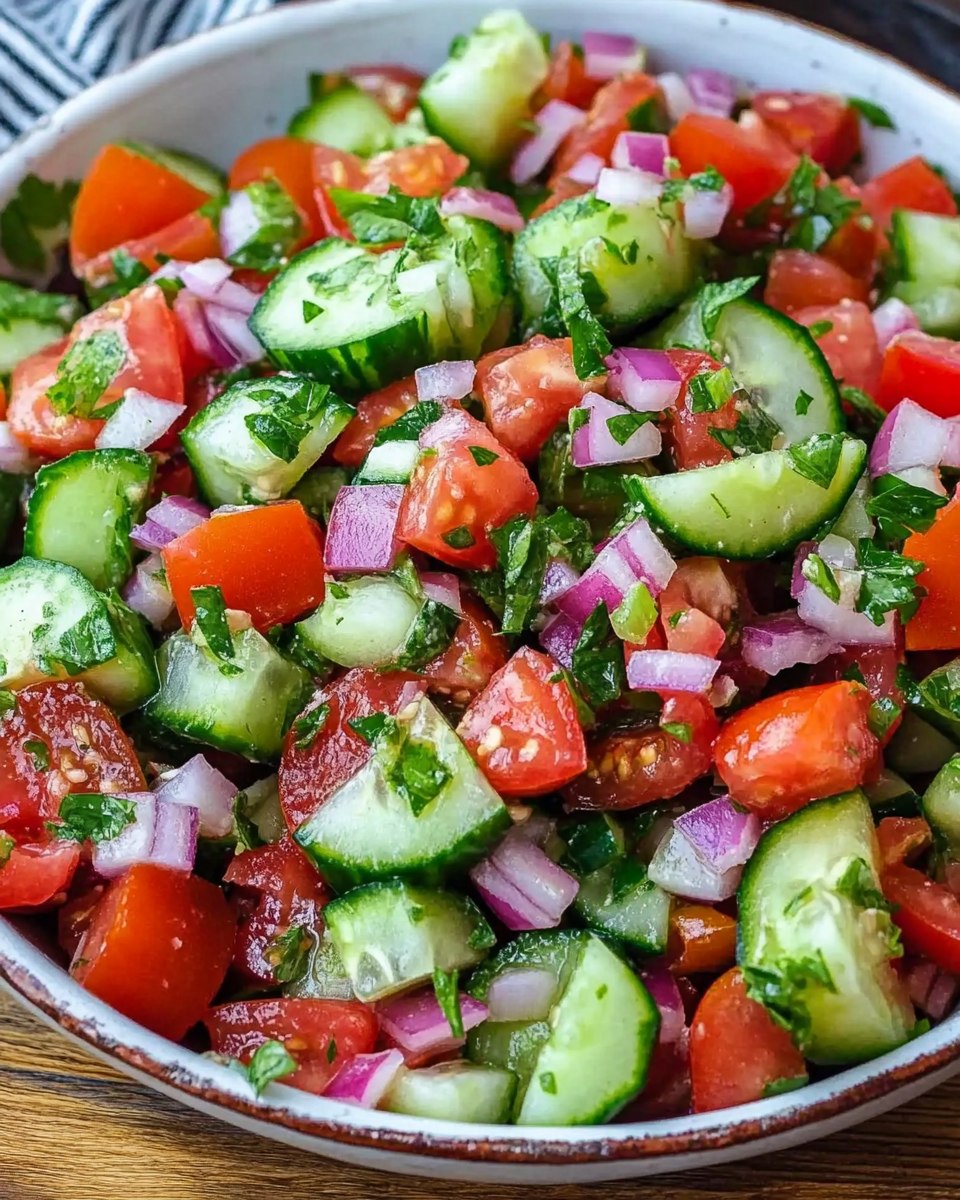 Mediterranean Cucumber Tomato Salad