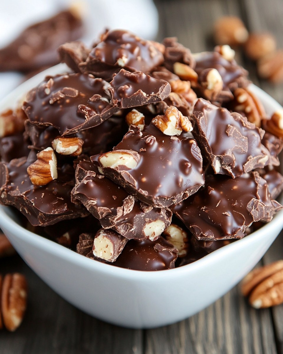 Chocolate Pecan Turtle Clusters