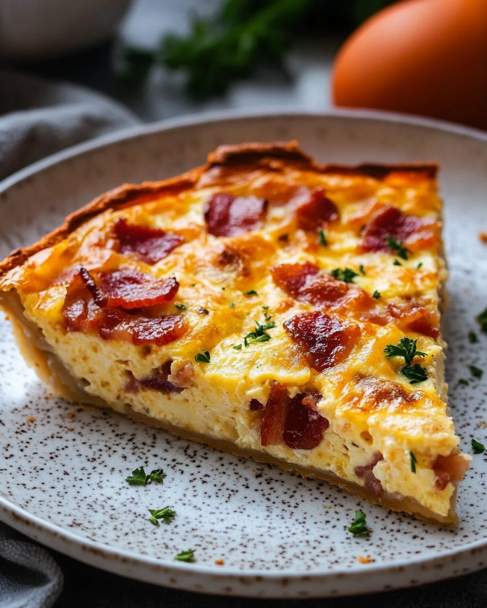 Crustless Bacon and Cheese Quiche Recipe