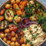 Roasted Veggie & Chickpea Bowls with Maple‑Dijon Tahini Dressing