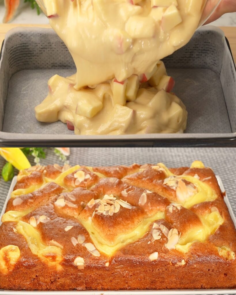 Sweet and Moist Apple Walnut Cake