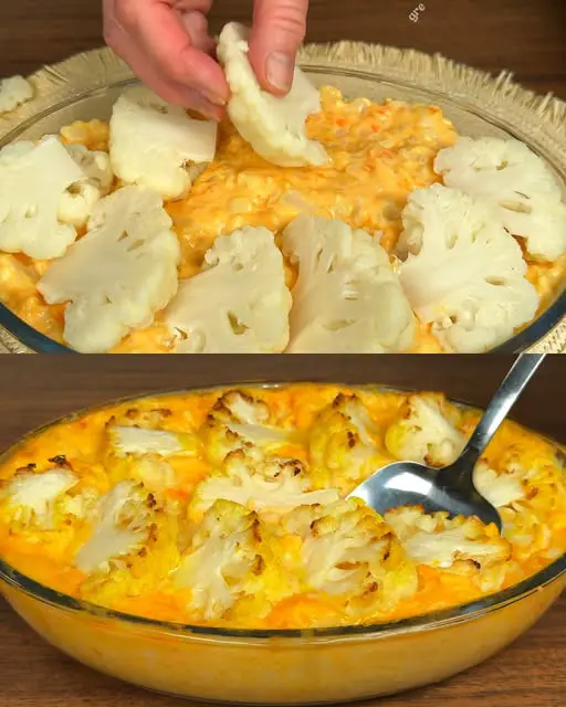 Cauliflower and Sweet Potato Gratin with Rosemary Béchamel
