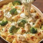 Creamy Chicken Broccoli Alfredo Bake