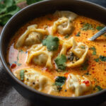 Thai Red Curry Dumpling Soup