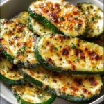 Cheesy Garlic Zucchini Steaks Recipe