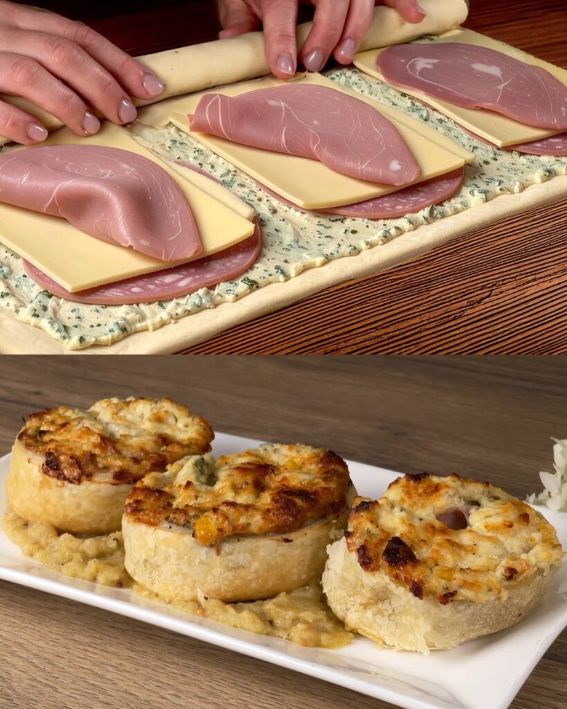 Ham & Cheese Puff Pastry Swirls with Creamy Mustard Dip