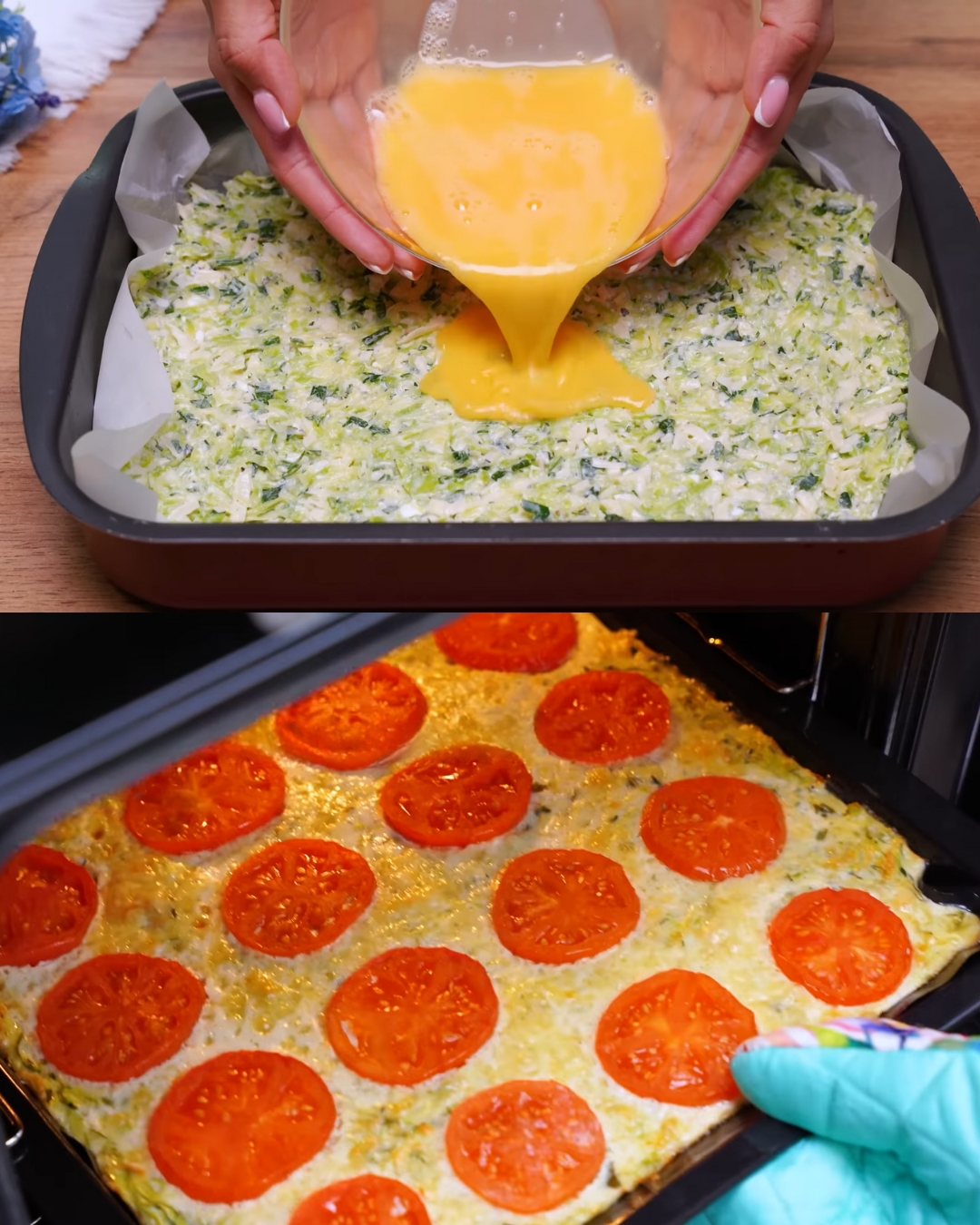 Zucchini Vegetable Casserole with Creamy Garlic Dill Sauce
