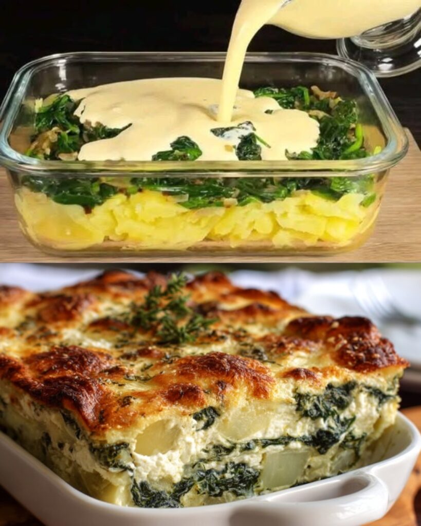 Baked Spinach and Potato Delight