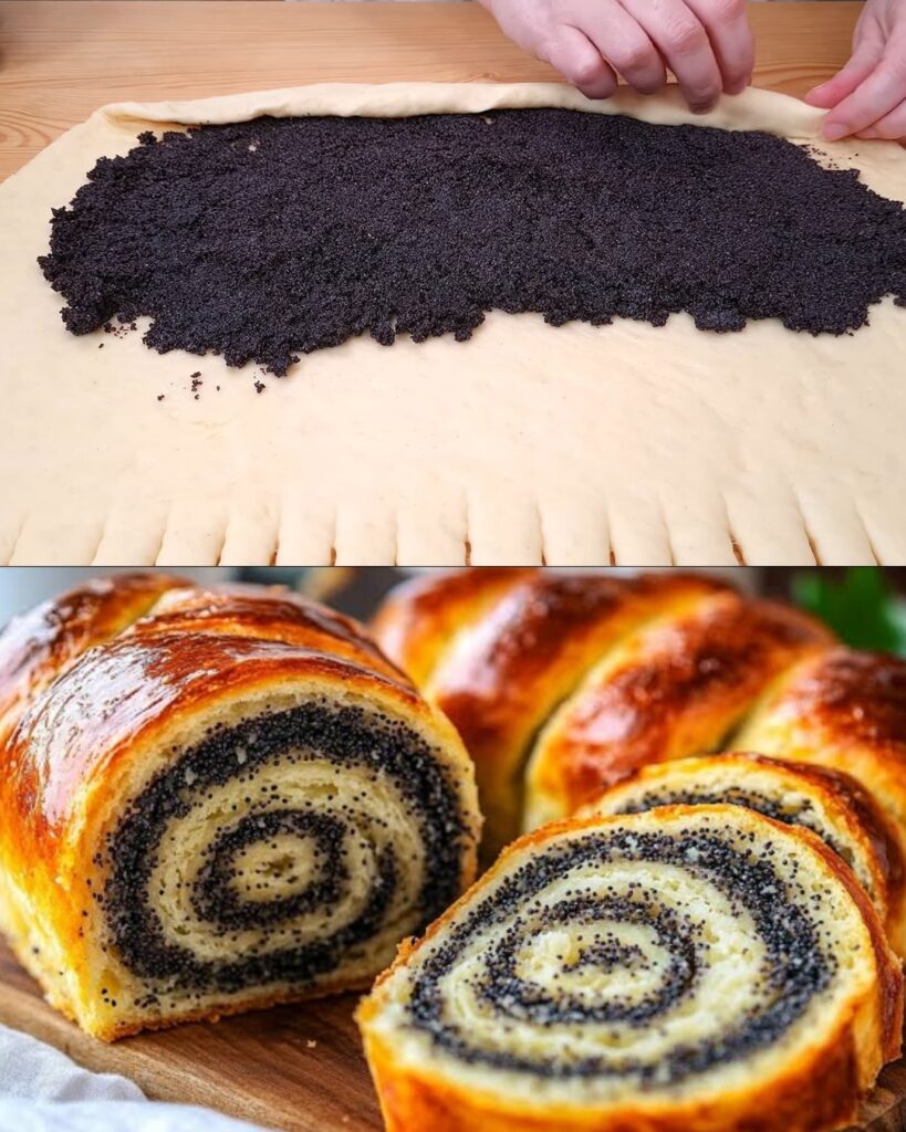 Sweet Poppy Seed Bread Rolls finished dish