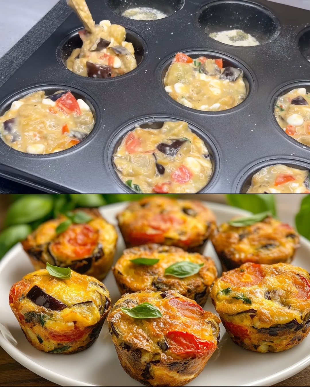 Baked Eggplant with Cottage Cheese and Tomatoes