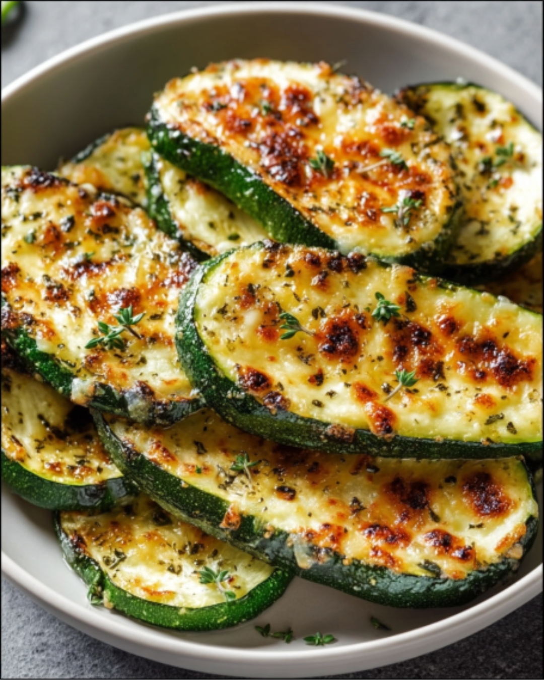 Cheesy Garlic Zucchini Steaks Recipe