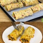 Cheesy Chicken and Vegetable Potato Bakes with Yogurt Garlic Sauce