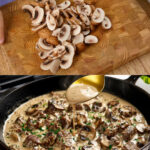 Creamy Garlic Mushroom Steak Bites with Fluffy Butter Rice