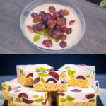 Creamy Grape Cake with Yogurt Layer and Soft Butter Crust