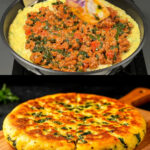 Layered Potato and Meat Bake with Spinach and Herbs