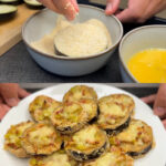 Baked Eggplant Casserole with Leeks, Bacon, and Pecorino Cheese