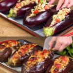 Mediterranean Baked Eggplant & Chicken Tray Bake