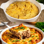 Greek-Style Cheesy Potato and Meat Bake with Yogurt Sauce