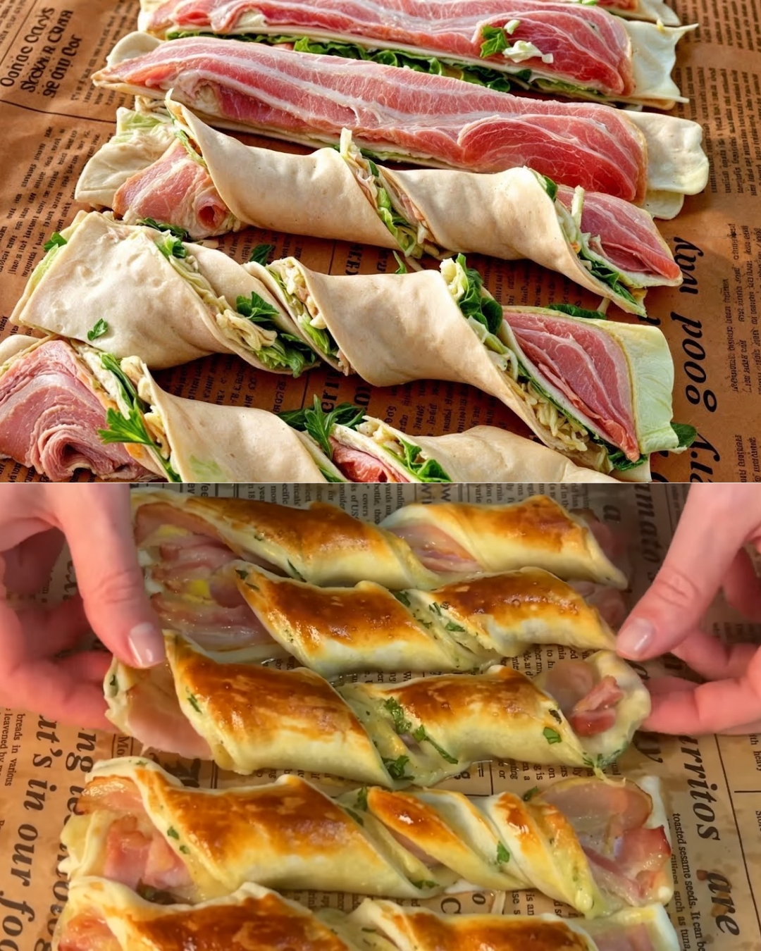 Crispy Puff Pastry Bacon & Cheese Twists with Garlic-Dill Sour Cream Sauce