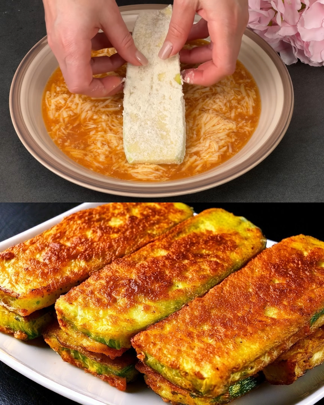 Zucchini & Vegetable Cheese Fritters with Garlic-Yogurt Mustard Dip