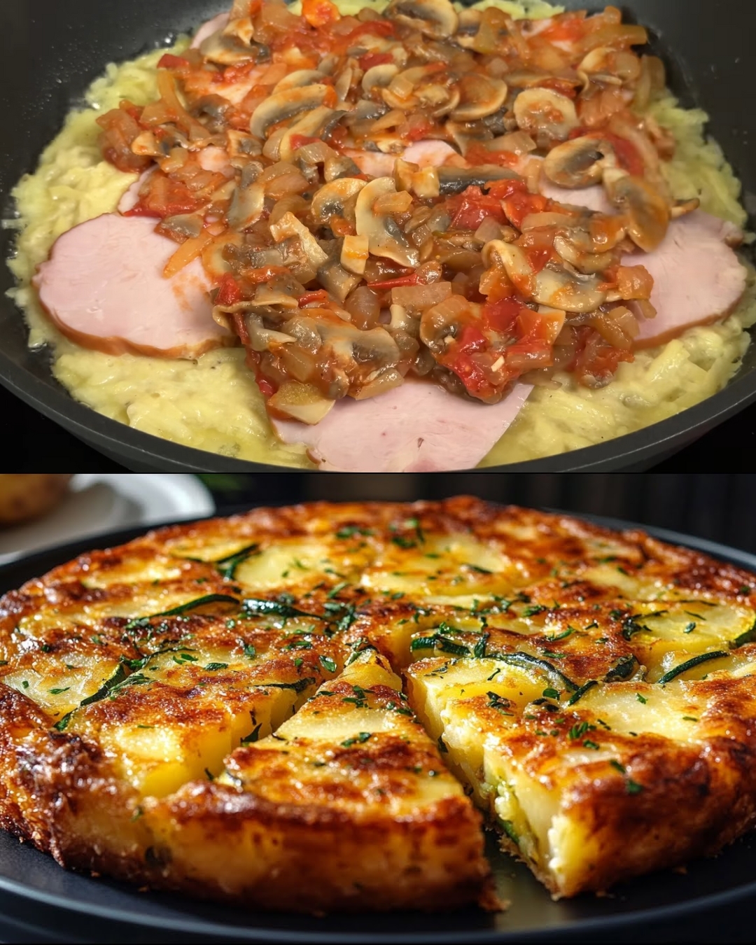 Zucchini, Potato & Mushroom Egg Fritters with Creamy Mustard-Dill Sauce