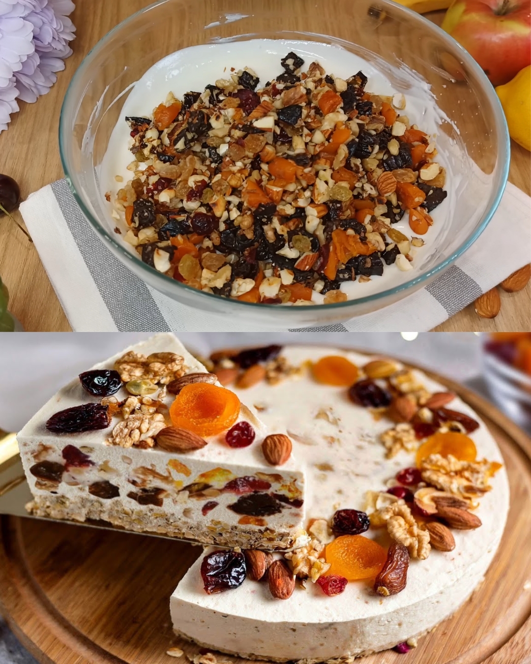 Ultimate No-Bake Fruit & Nut Oat Yogurt Cake