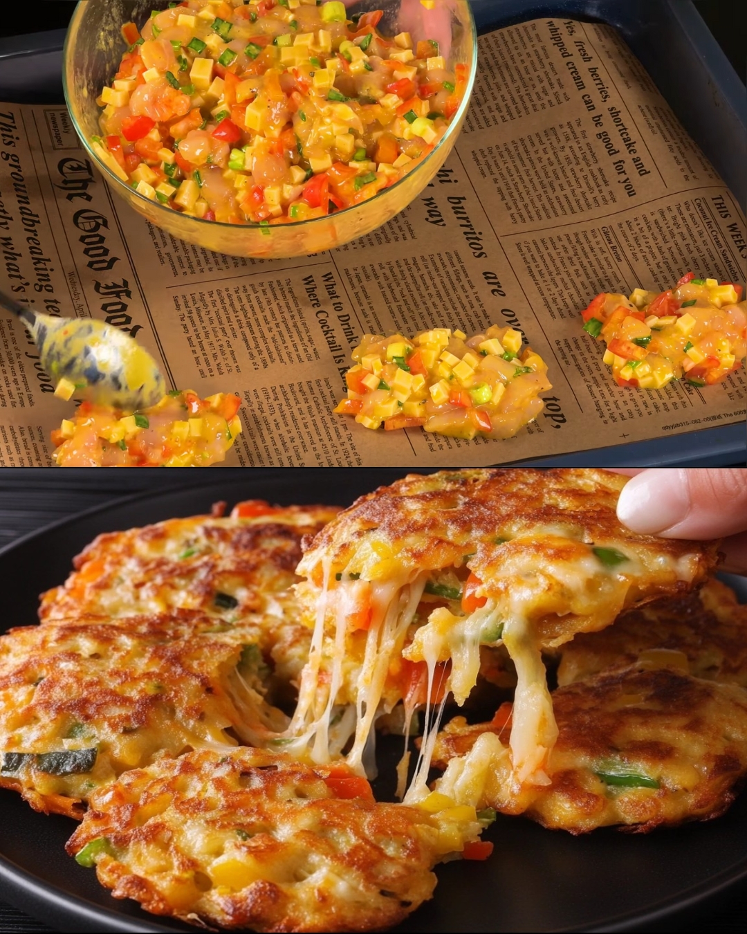 Cheesy Baked Chicken Fillet with Rice Flour and Veggies
