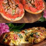 Cheesy Spinach & Chicken Stuffed Bread Bake