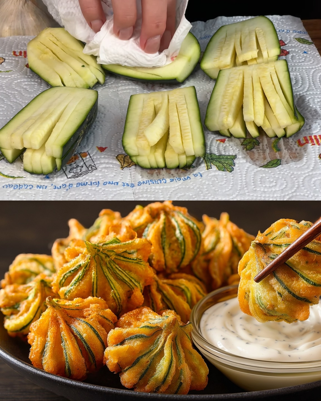 Crispy Zucchini Fritters with Greek‑Yogurt Tartar Sauce