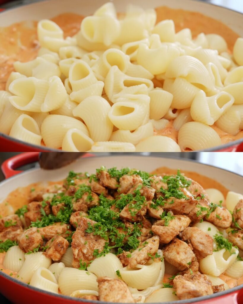 Creamy Sun‑Dried Tomato Chicken Pasta finished dish