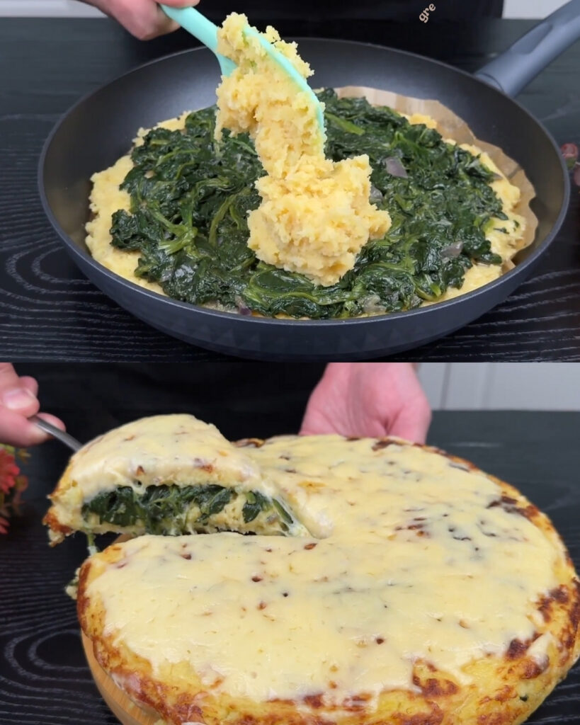 Spinach and Cheese Stuffed Potato Patties