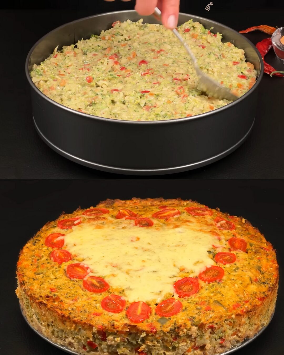 Creamy Broccoli and Pork Neck Bake with Mozzarella