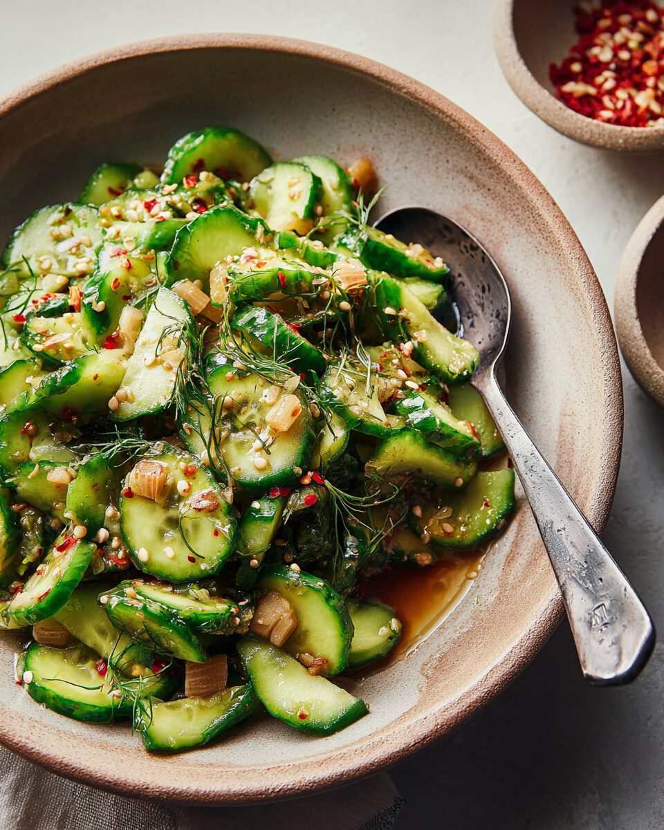 Gingery Smashed Cucumber Salad