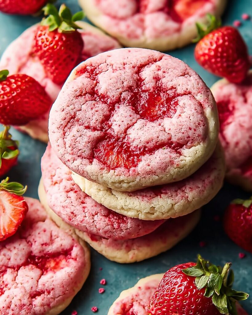 Double Strawberry Sugar Cookies