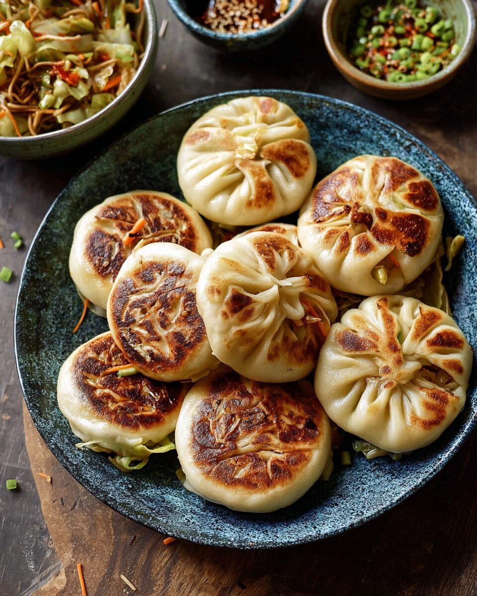 Pan-Fried Cabbage and Noodle Buns