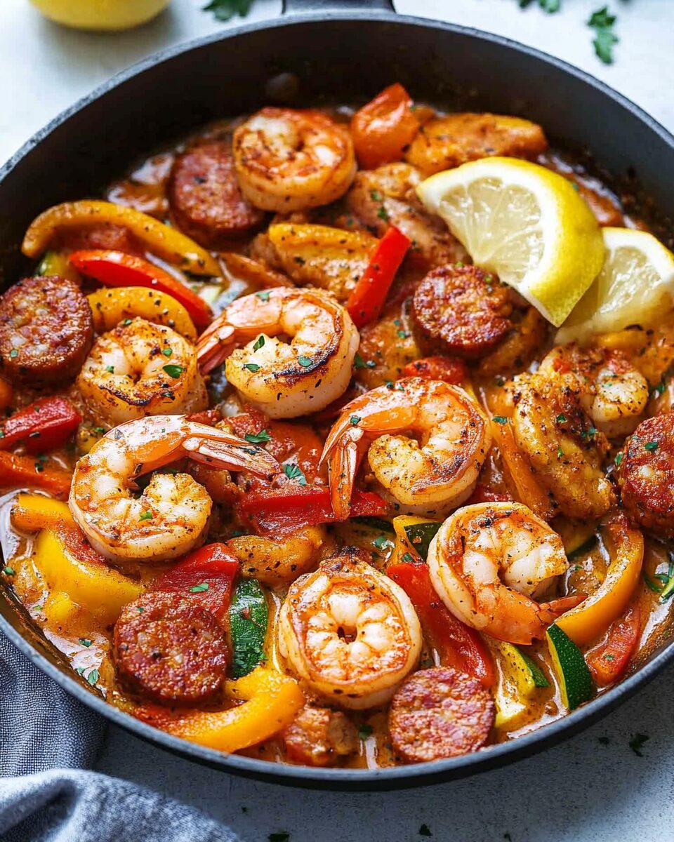 Cajun Shrimp and Sausage Skillet